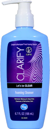 Kroger Clarify Let's Be CLEAR Foaming Cleanser, 6.7 fl oz | Gentle Skin Cleanser