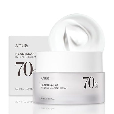 ANUA Heartleaf 70% Intense Calming Cream 50ml – Soothing Skincare for Sensitive Skin (Made in Korea)