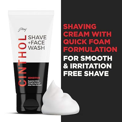 Cinthol Shaving + Face Wash Active Impact, 100g