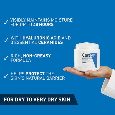 CeraVe Moisturizing Cream - Hydrate Dry to Very Dry Skin