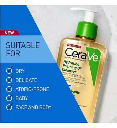 CeraVe Hydrating Foaming Oil Cleanser - Rougecosmetics