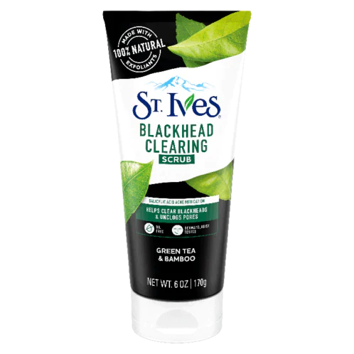 St. Ives BLACKHEAD CLEARING GREEN TEA FACE SCRUB - Rougecosmetics