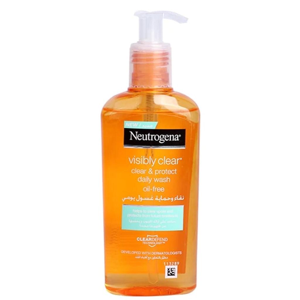 Neutrogena Visibly Clear Clear & Protect Daily Wash, Oil Free - Rougecosmetics